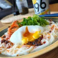 ﾋﾟﾘ辛冷やし豆乳そうめん|まりおさん