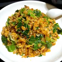 納豆キムチのレタス焼飯|たまさん