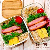 🐷昼【ハムカツ弁当】🍱|Laniさん