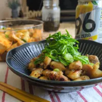 鶏ひざ軟骨のﾎﾟﾝ酢炒め|まりおさん