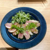 今日の晩ご飯@「桔梗屋  大須店」さん⑨  鴨ロース　（実況中継中）