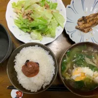 夕食　具沢山味噌汁定食|ATさん