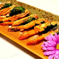 鮭を纏う海老青じそ巻| foodanalystＭＩＫＩさん