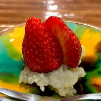 ⑩5月8日・［和食のコースと思ってたら🤔お寿司が出て来た😅✨］・ジャガイモのきんとんとイチゴ❣️|山勝さん