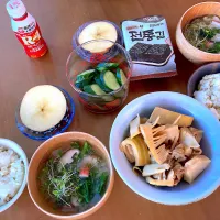 別部の地獄蒸し筍で煮物♡サボっていておまとめ投稿|さくたえさん