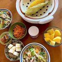 初物とうもろこし🌽サボっていておまとめ投稿|さくたえさん