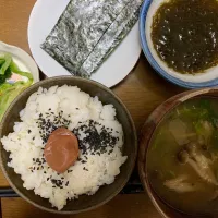 昼食　梅干しと黒ゴマ塩ふりかけご飯| ATさん