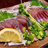 関あじ刺身