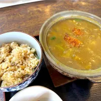 カレー鍋焼きうどん、かやくご飯| buhizouさん
