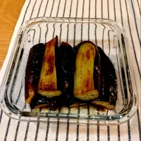 茄子）オリーブオイル炒め