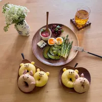 プーさんとピグレットのベーグル🥯|jarinkoさん