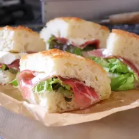 高加水フォカッチャサンド🥪|きみぷさん