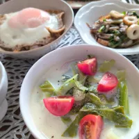 豚肉とキャベツの豆乳スープ|まめころさん