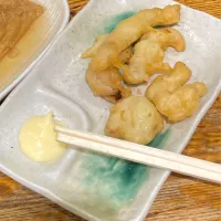 昼呑みセット 貝柱の天ぷら|Kojiさん