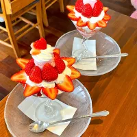 四季庵　いちごパフェ|四天王さん