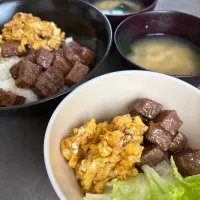 サイコロステーキ丼|くるみさん