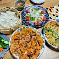 今日の晩御飯☆チヂミと鯛のカルパッチョ|じんさん