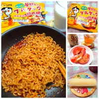 プルダック炒め麺チーズ|うたかた。さん