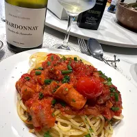 チョリソーのトマトパスタ🍝➰🥂😋| ナムナムさん
