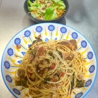 サバ缶＆トマト缶でパスタ|Riapple🍎さん