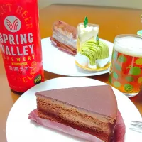 ビールとケーキと石老山の美しい山並み|豆大福さん