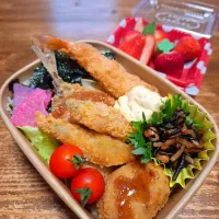 🍤ミックスフライ弁当|ゆきさんさん