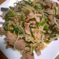 豚肉のニラもやし炒め|さと♂さん
