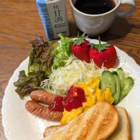 糖質30%オフの糀甘酒のある朝食🌅&母と通院帰りのカフェランチ🍚☕♫|fumfumさん