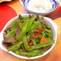 通菜牛肉飯|skyblueさん