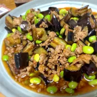エダマメとナスの肉あんがらめ🫛🍆🥩♨️|buhizouさん