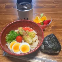 🍀冷やしうどん弁当|ゆきさんさん