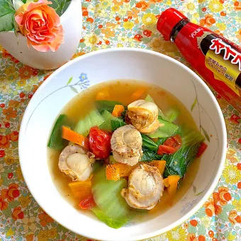 Snapdishの人気料理写真:ホタテと野菜の中華スープ煮✨