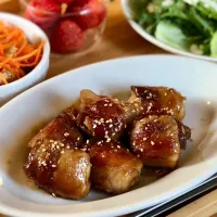 里芋の肉巻き　甘辛酢胡麻がらめ|マユマユさん