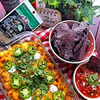 Cheeseburger macaroni with Jalapeno🌶️🌶️🌶️ハラペーニョとひき肉入りマカロニチーズwith ブルーコーンチップス🇲🇽|🌺🌺Foodie🌺🌺さん