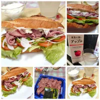 ローストビーフバゲットサンド|うたかた。さん