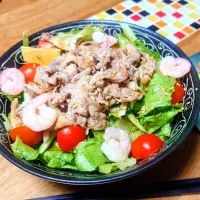 今日の晩御飯☆サラダうどん