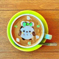 カフェのシマエナガラテアート|akopeko ◡̈⋆さん
