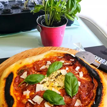 Snapdishの人気料理写真:🇮🇹Pizza Ratatouille🇫🇷  Egg Chorizo🇪🇸