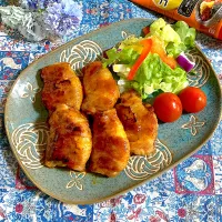 ピリ辛新玉ねぎの豚肉巻き✨