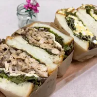 チキンきのこサンドと卵サンド| n_nさん