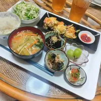 胸肉の塩麹ポテトチーズ焼定食です✨|rikako♪。.:＊さん