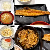 牛ほっけ定食　豚汁　ポテトサラダ🥗|るみおんさん