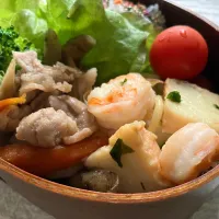＊0212. 海老バターパスタ🦐娘ちゃんの高校生弁当🍱＊|＊抹茶＊さん