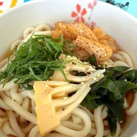 暑いので冷たいうどん                     ワカメとタケノコ、トッピング|🍒ふみりん🍒さん