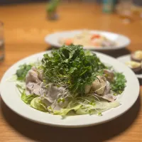 5/14の夕食　しゃぶしゃぶパクチーサラダ|yoneさん