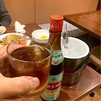 今日の晩ご飯@「菜香園」in湘南台⑤  ぼくのドリンクおかわりは紹興酒ボトルでいっちゃいました|なびさん