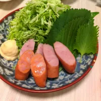 千切りキャベツとウインナー🩷|Maho Sanoさん