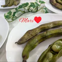 《レシピ有》魚焼きグリルで！焼きそら豆。|Mariさん