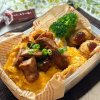 【誤差あり弁当】変わり親子丼(余り物アレンジ)と思わぬエゴサーチ😂| まなまな♡さん