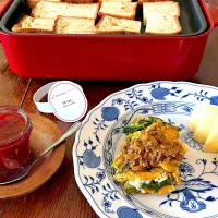 ブランチ♯ロミユニ♯コンフィチュール♯デニッシュ食パン|小松菜さん